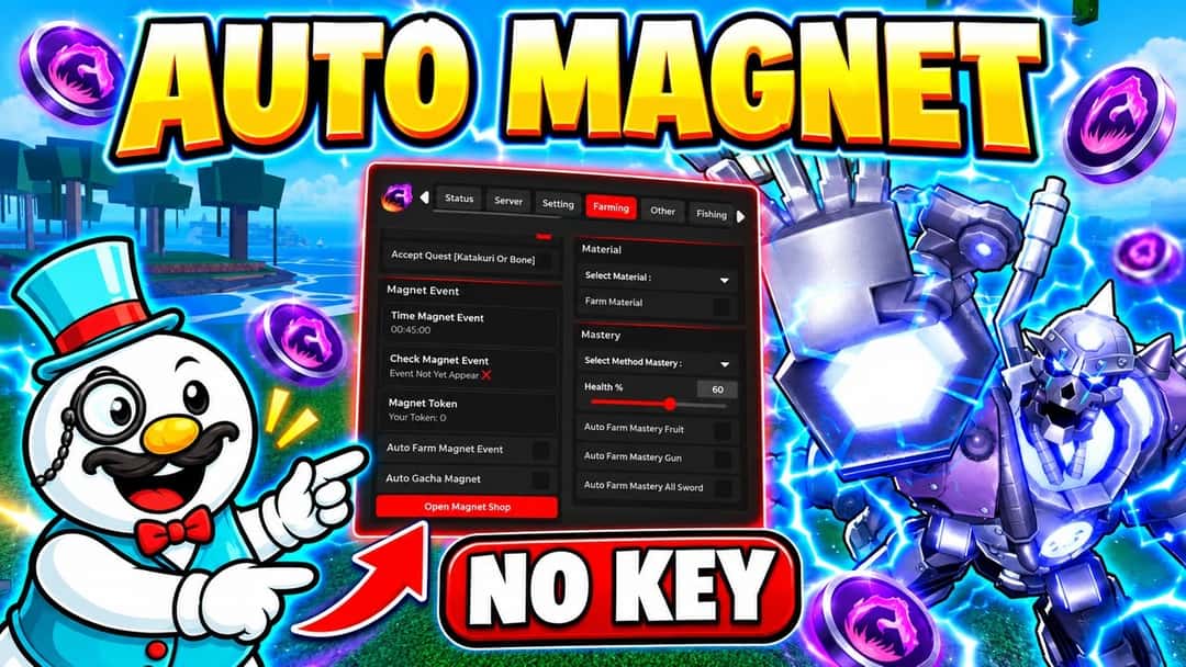 Thumbnail of a MatLumber channel video about Blox Fruits Update 30 and the Magnet event